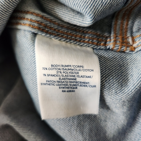 Lands End Wmns Recover High Rise Relaxed Straight Utility Blue Jeans |16x30| NEW - Picture 11 of 12